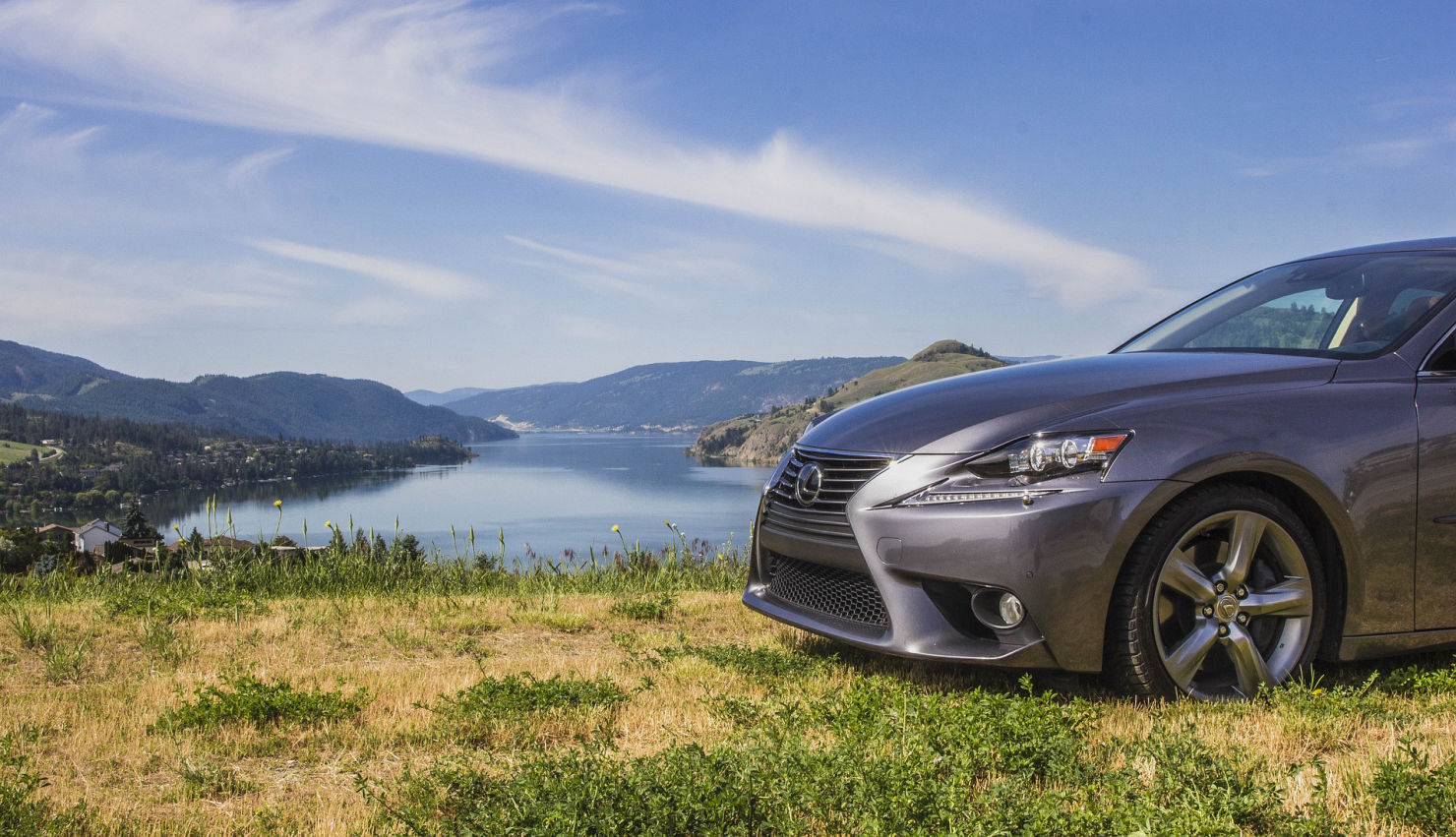Scenic view with Lexus